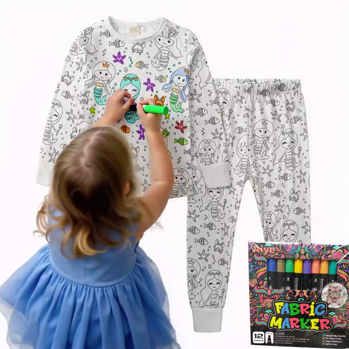 Baebabys Coloring Pajama DIY Paintable Pyjama set
