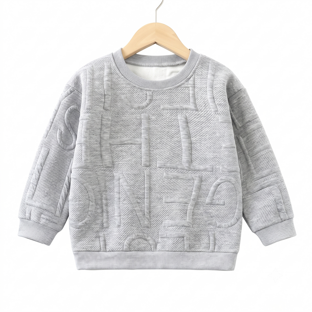 Spring Autumn Kid Top Hoodies Long Sleeve Plain Round Neck Soft Children Girls Boys Sweatshirt