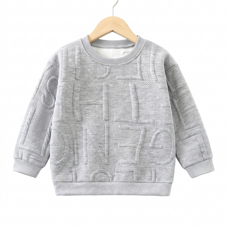 Spring Autumn Kid Top Hoodies Long Sleeve Plain Round Neck Soft Children Girls Boys Sweatshirt