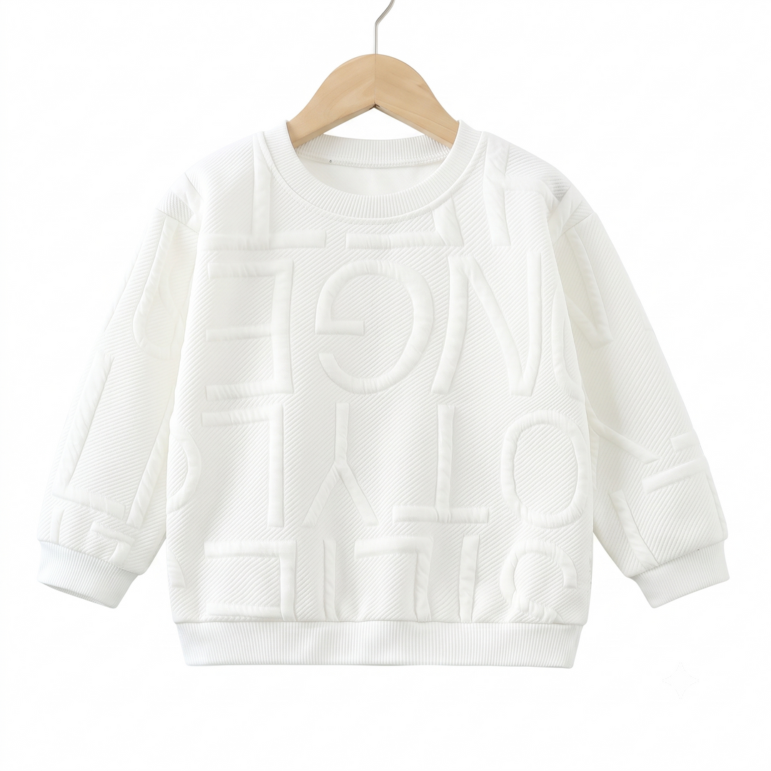 Spring Autumn Kid Top Hoodies Long Sleeve Plain Round Neck Soft Children Girls Boys Sweatshirt