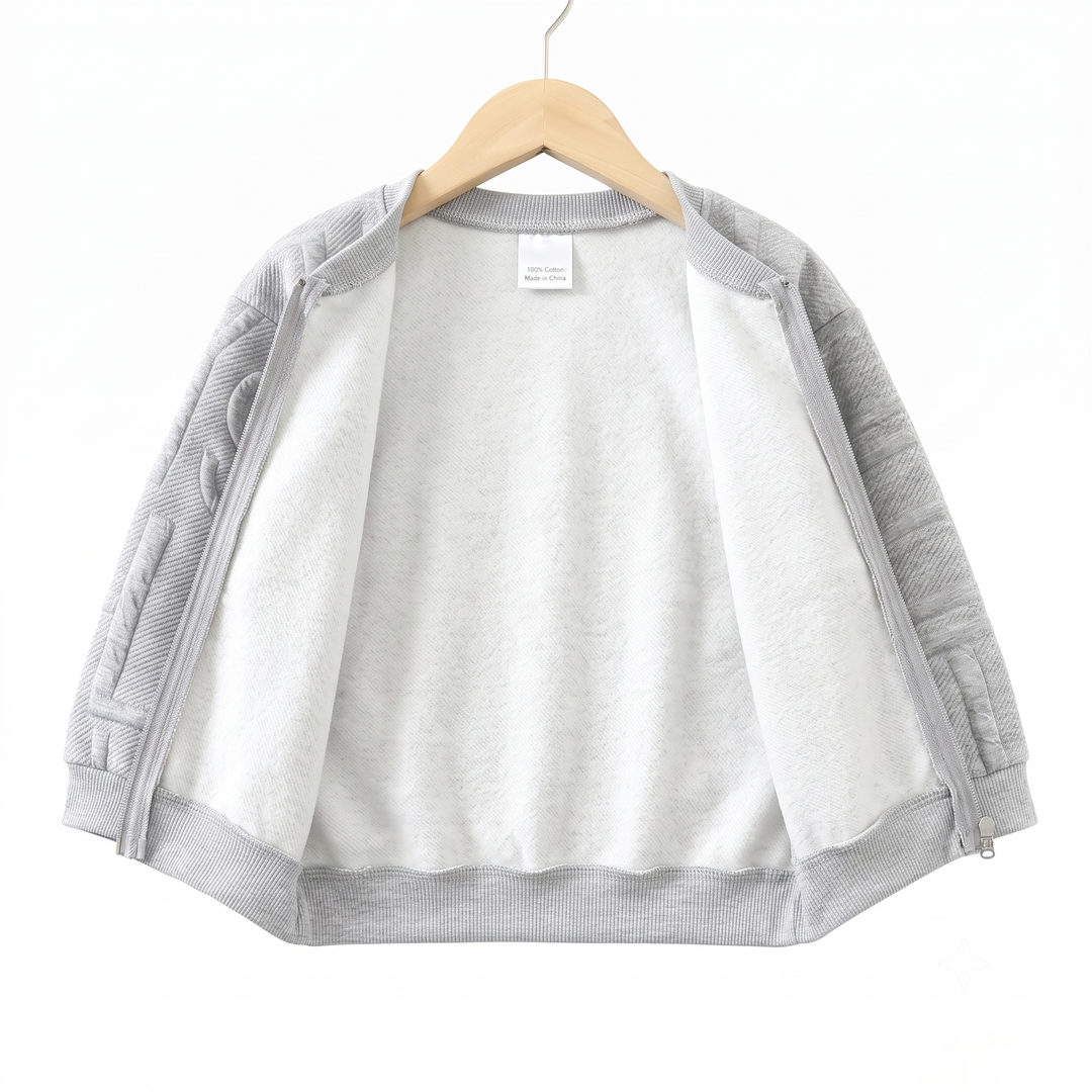 Spring Autumn Kid Top Hoodies Long Sleeve Plain Round Neck Soft Children Girls Boys Sweatshirt