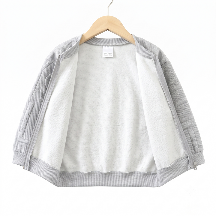 Spring Autumn Kid Top Hoodies Long Sleeve Plain Round Neck Soft Children Girls Boys Sweatshirt