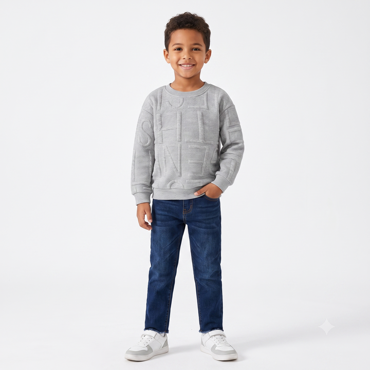 Spring Autumn Kid Top Hoodies Long Sleeve Plain Round Neck Soft Children Girls Boys Sweatshirt