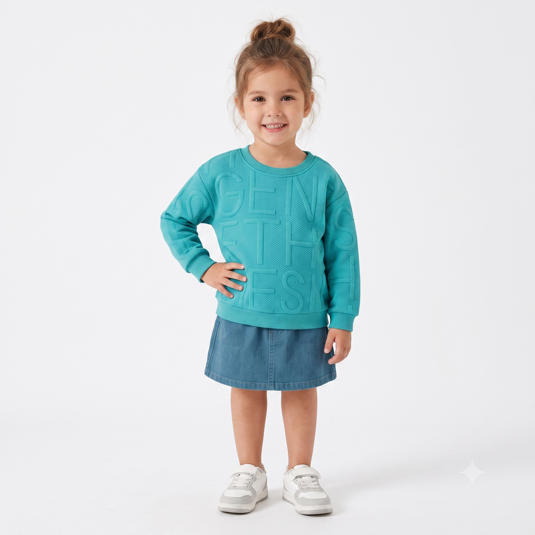 Spring Autumn Kid Top Hoodies Long Sleeve Plain Round Neck Soft Children Girls Boys Sweatshirt