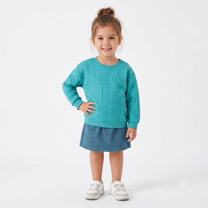 Spring Autumn Kid Top Hoodies Long Sleeve Plain Round Neck Soft Children Girls Boys Sweatshirt