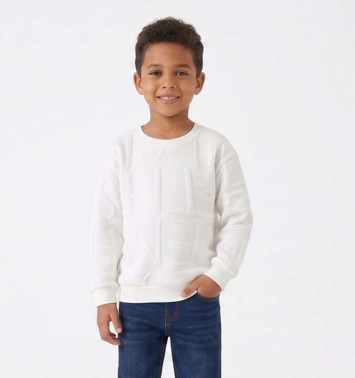 Spring Autumn Kid Top Hoodies Long Sleeve Plain Round Neck Soft Children Girls Boys Sweatshirt