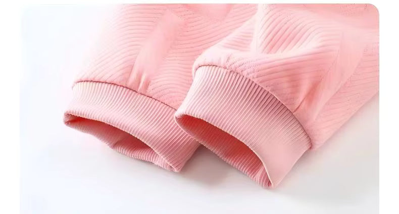 Spring Autumn Kid Top Hoodies Long Sleeve Plain Round Neck Soft Children Girls Boys Sweatshirt