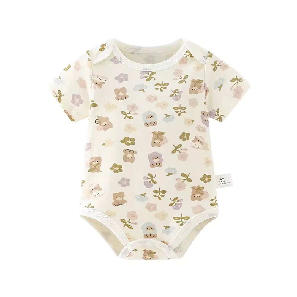Baebabys Colorful Rompers  0 3 6 9 12 Months Newborn Boy Girl Soft Baby Romper Print Sweet New Born 100% Cotton Bodysuits