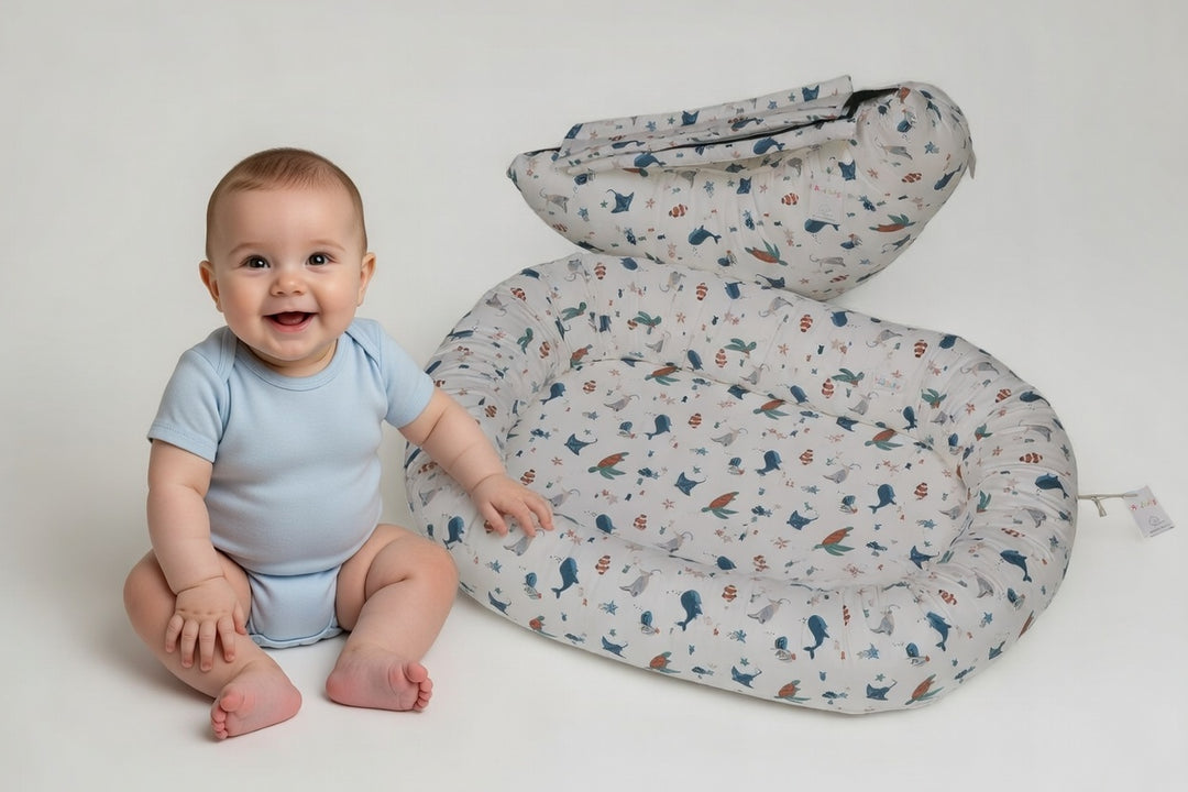 BABY NEST BED &amp; FEEDING PILLOW