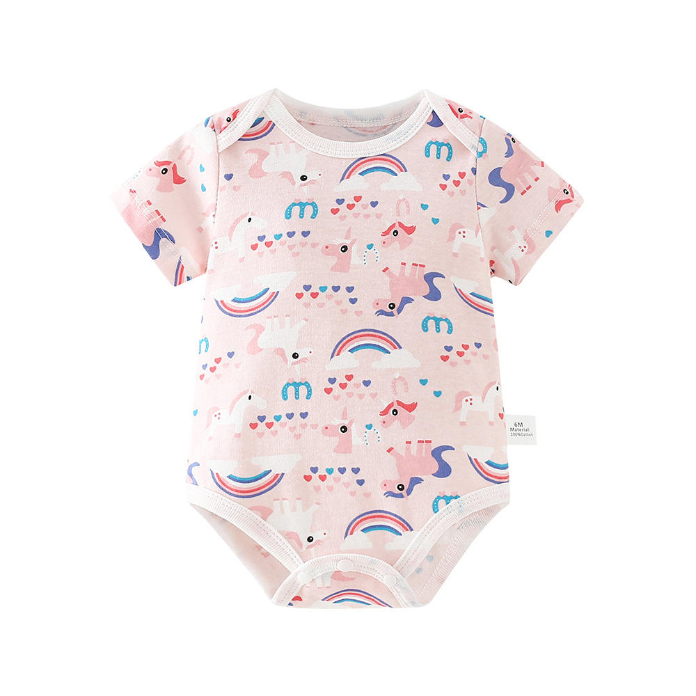 Baebabys Colorful Rompers  0 3 6 9 12 Months Newborn Boy Girl Soft Baby Romper Print Sweet New Born 100% Cotton Bodysuits